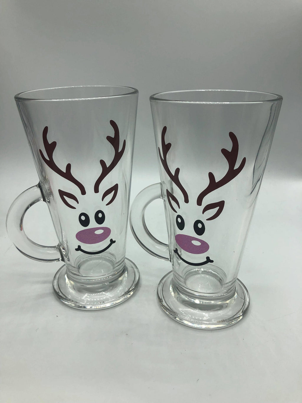 Reindeer Christmas Glass, Reindeer Hot Chocolate Mug, Reindeer Christmas Mug, Christmas Eve Box, Stocking Filler Glass, Christmas Hot Choc