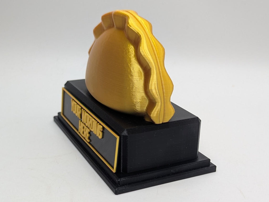Personalised Pierogi Trophy, Polish Dumpling Shape Gift, Dumpling Award Gift, Pierogi Lover Gift, Custom Trophy Award, Pierogi Keepsake Gift
