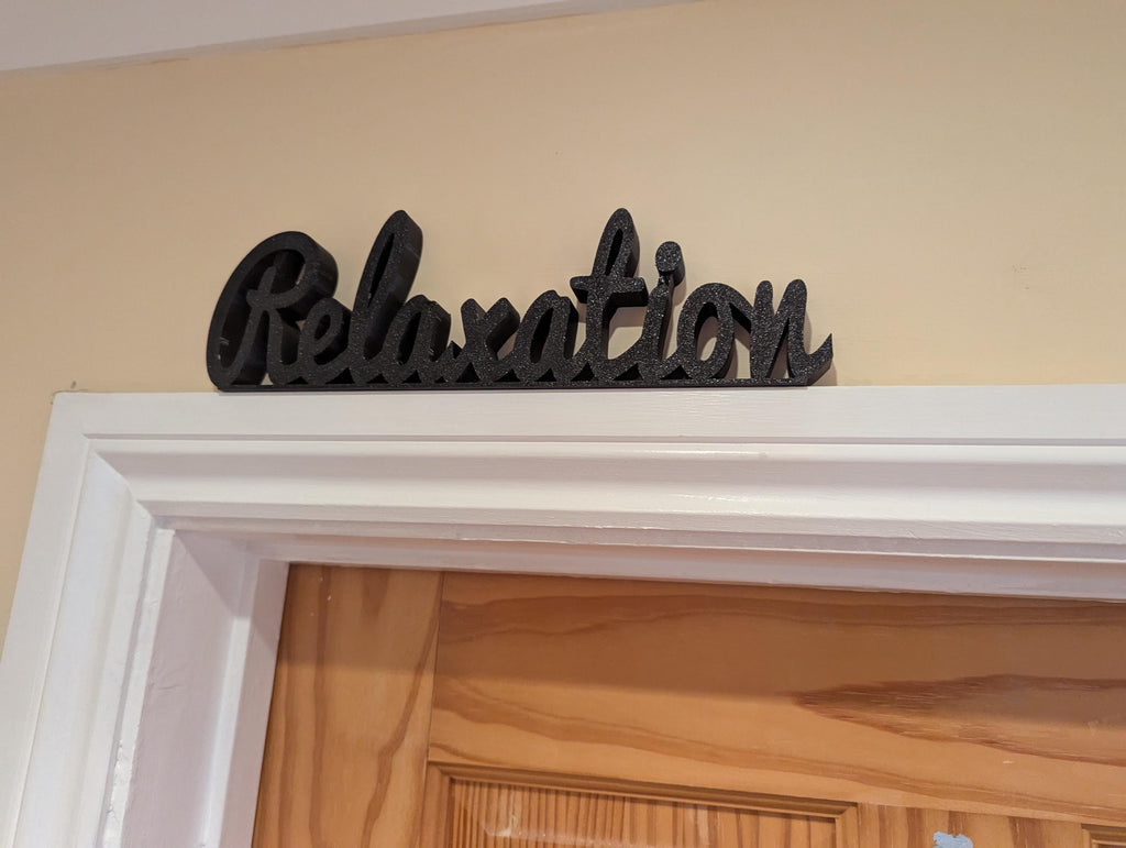 Relaxation Door Sign, Room Door Sign, Custom Door Sign, Door Topper, Home Decor, Spare Room Sign, Relaxation Door Frame Art, Relaxation Room