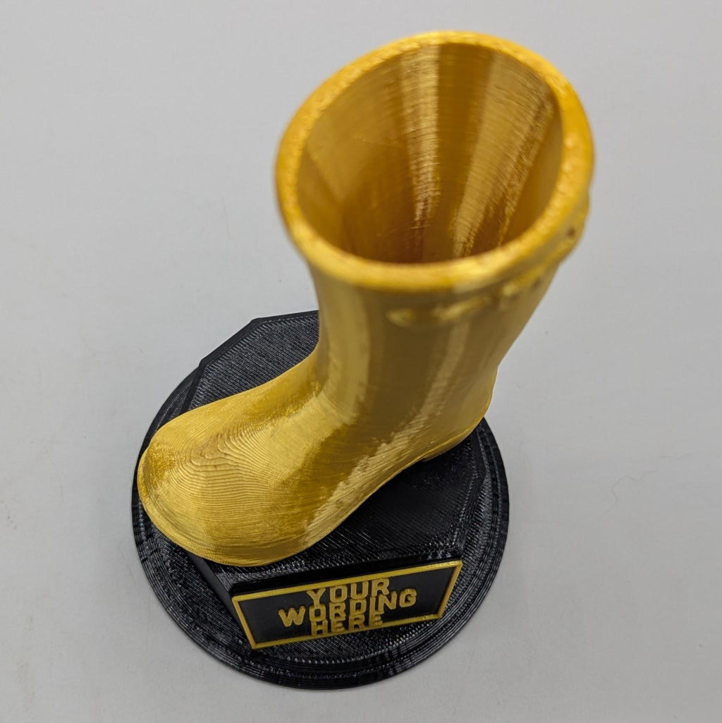 Personalised Wellington Trophy, Welly Boot Trophy, Wellington Boot Award, Custom Trophy, Joke Trophy Award, Welly Boot Gift, Welly Wanging