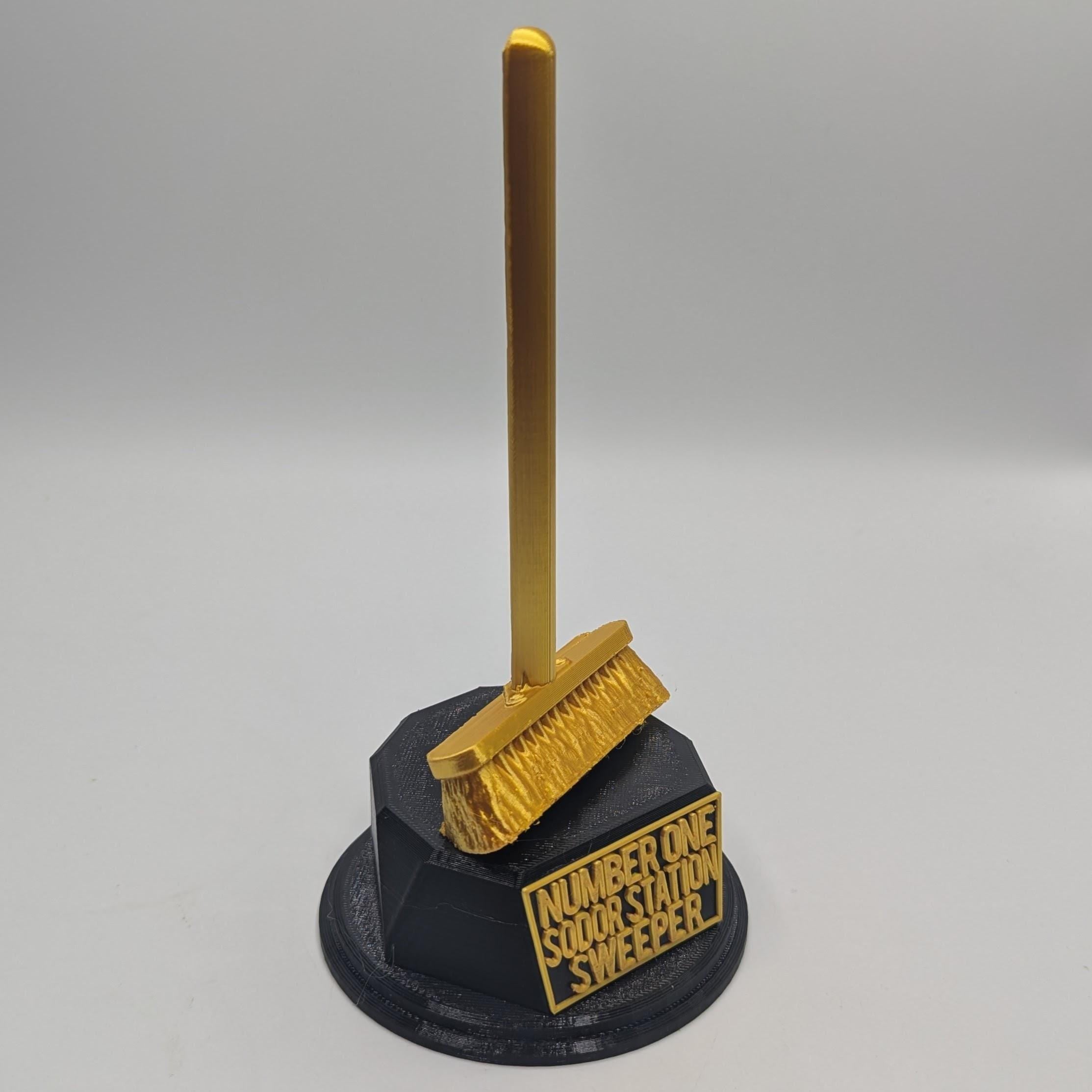 Broom Trophy, Station Sweeper Award, Custom Trophy Gift, Sweeper Trophy, Broom Award, Cleaner Trophy, Cleaner Award, Office Trophy, Broom