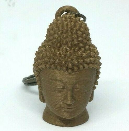 Buddha / Buddhism / Buddhist Statue Head Keyring / Key Chain / Bag Tag (3D)