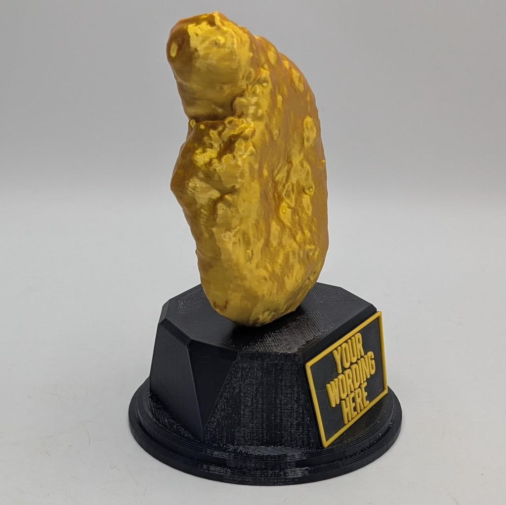 Personalised Chicken Nugget Trophy, Nugget Shape Gift, Nugget Award Gift, Nugget Lover Gift, Custom Award, Chicken Nugget Eater Award
