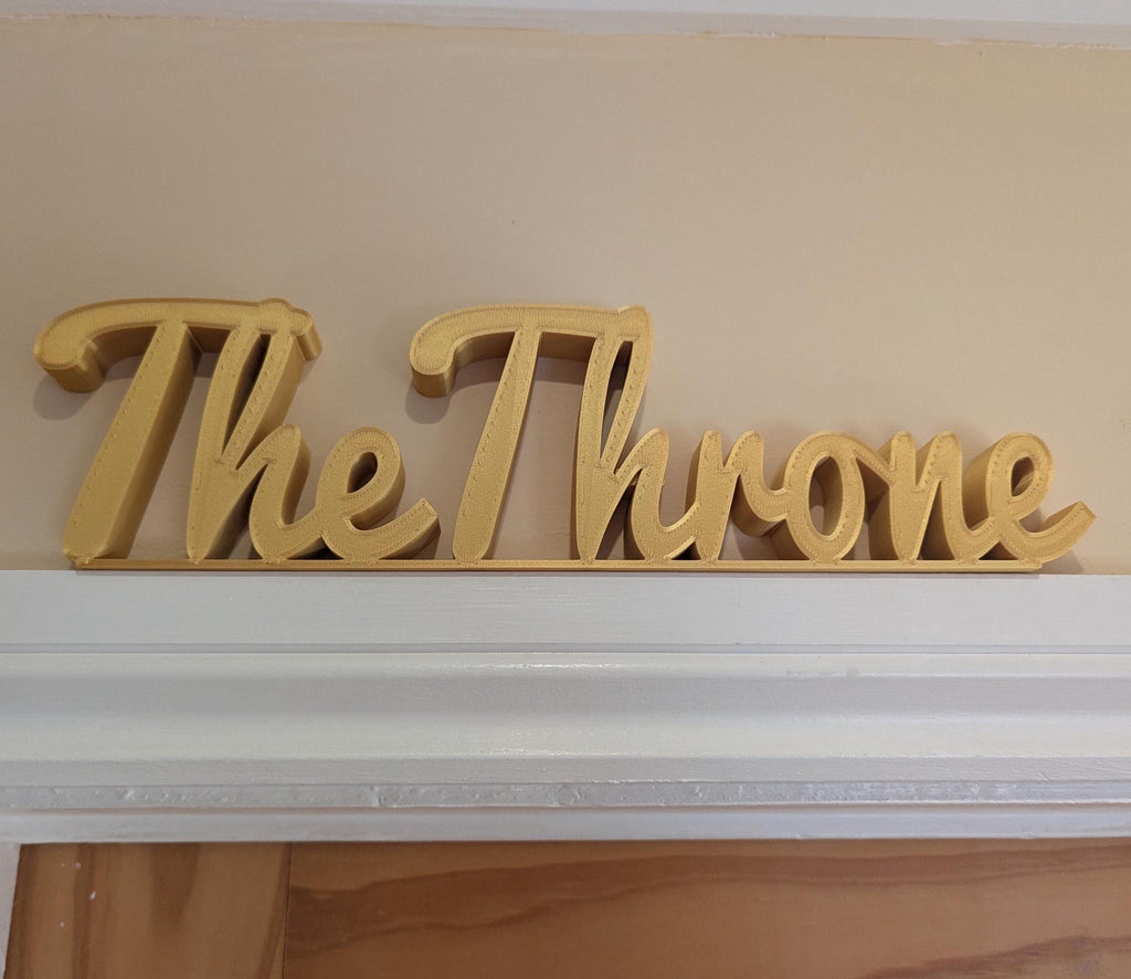 The Throne Door Sign, The Throne Door Topper, Toilet Door Sign, Bathroom Door Sign, Custom Door Sign, Restroom Door Sign, Quirky Door Sign