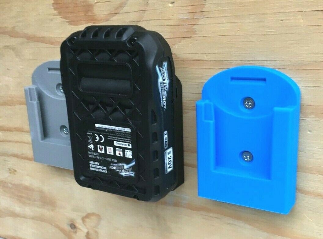 Aldi Activ Energy 20V & 40v Battery Wall Mount Holder for Workshop / Van (Qty:1)