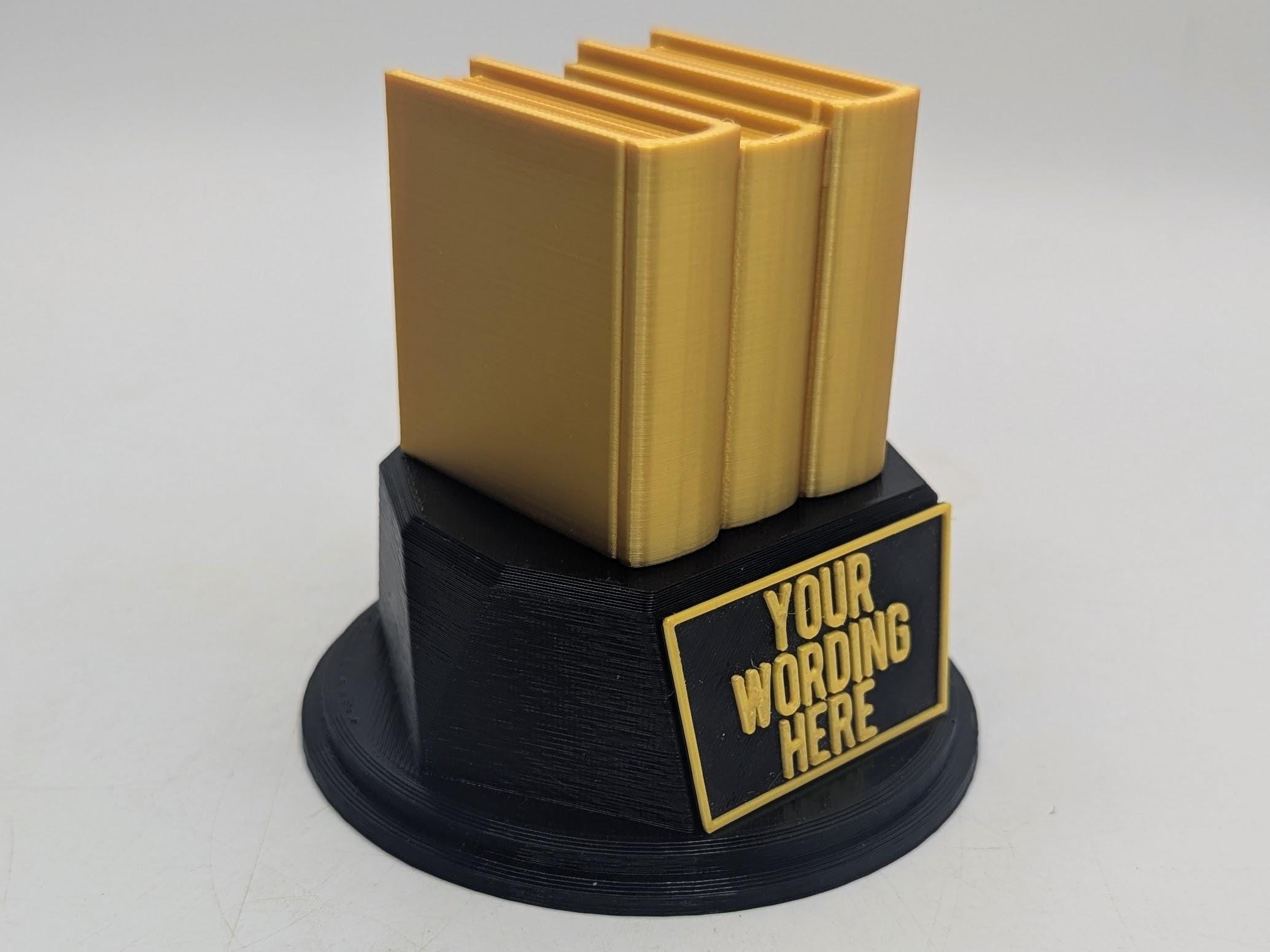 Personalised Bookworm Trophy, Bookworm Trophy Award, Book Club Award, Reading Trophy Award, Gift for Reader, Reading Group Trophy, Reading