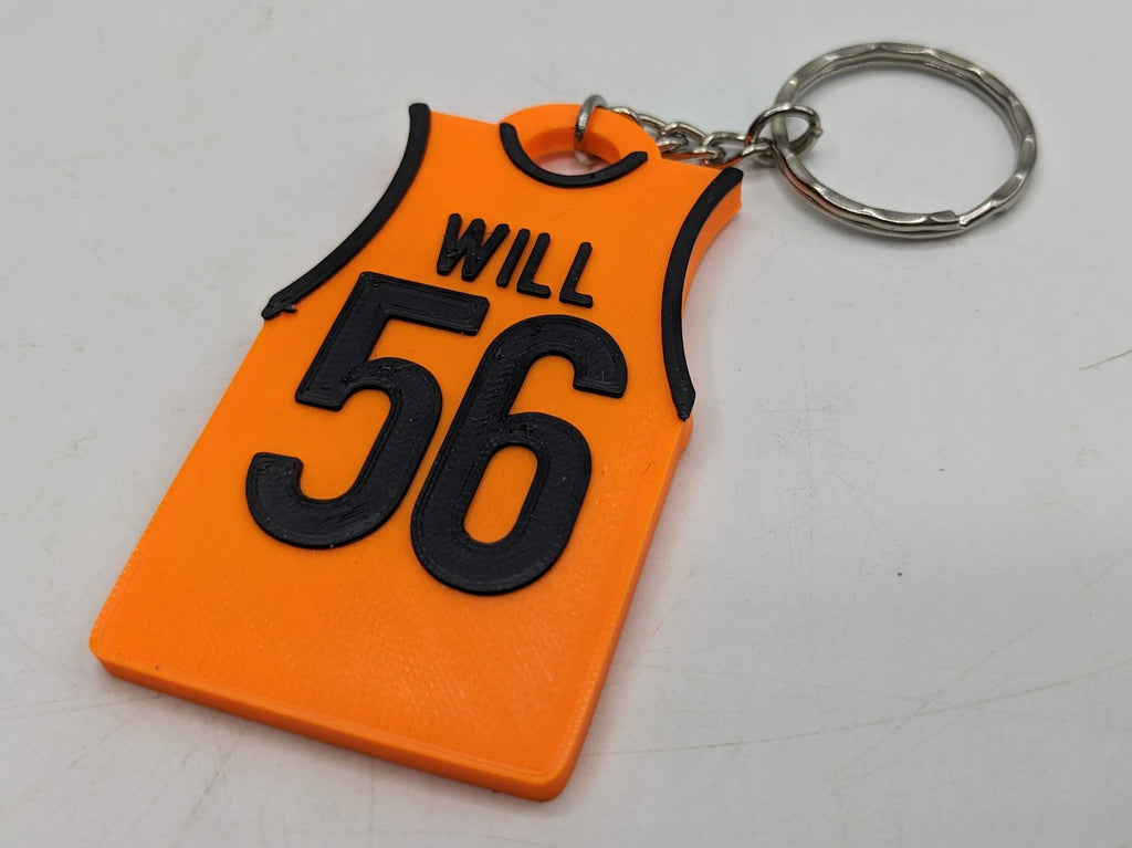 Personalised Basketball Shirt Keyring / Basketball Keyring / Basketball Party Bag Fillers / Basketball Team Bag Tags / Basketball Gift