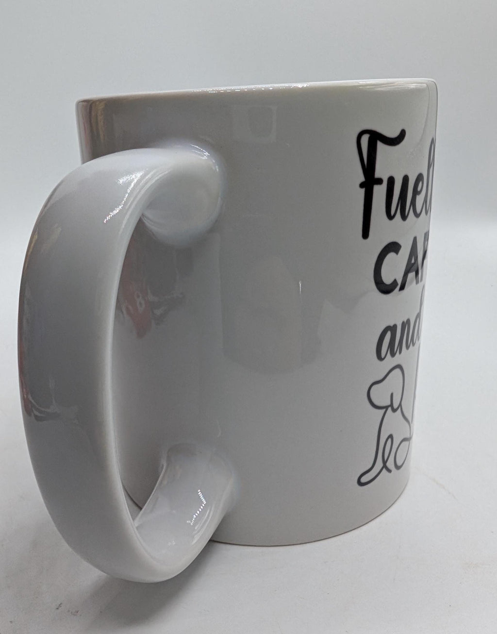 Dog Lover Mug, Fuelled by Caffeine & Dog Kisses, Gift for friend, Dog Kisses Coaster, Dog Tea Mug, Funny Dog Mug, Dog Mum Gift, Dog Dad Gift