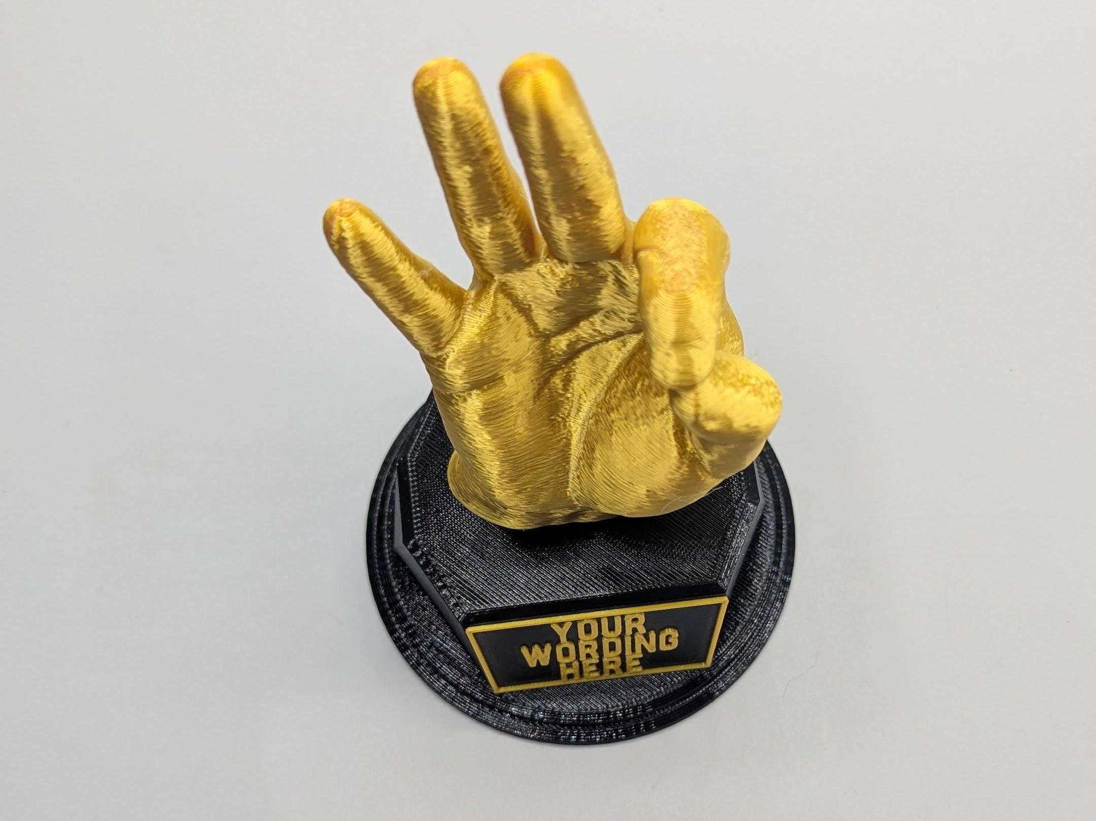 Personalised Ok Trophy, OK Gesture Trophy, Okay Trophy Award, Custom Trophy, Golden Award, Hand Gesture Trophy, Funny Trophy, Office Trophy