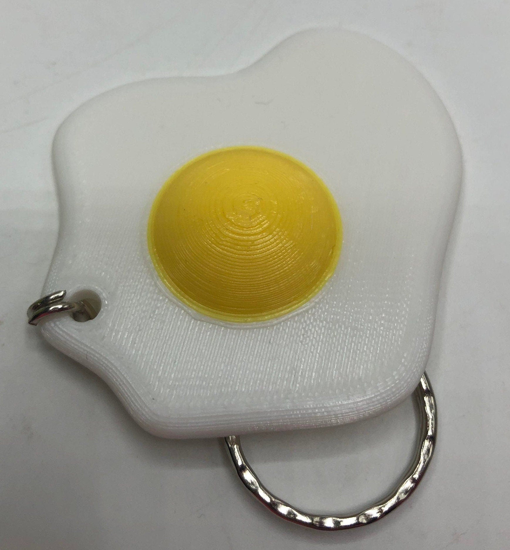 Fried Egg Keyring / Novelty Fried Egg Keyring / Fried Egg Bag Charm / Fried Egg Gift / Cooking Keyring / Cooking Inspired / Chef Gift / Egg