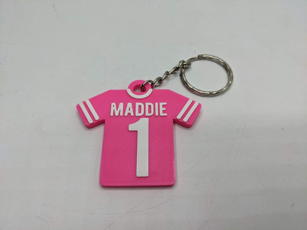 Personalised Football Shirt Keyring / Soccer Keyring / Football Party Bag Filler / Football Team Bag Tags / Football Gift / Football Favour