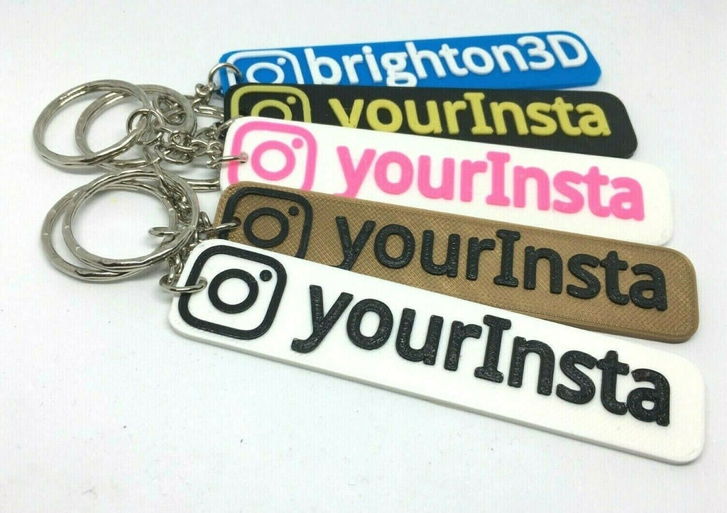 Instagram Personalised Keyring / Instagrammer Username Merch / Instagram Keyring / Instagram User / Social Media Personalised Keyring / Gift