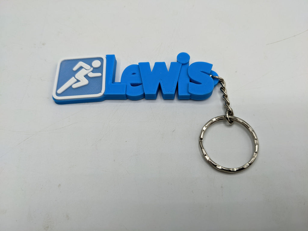 Personalised Running Bag Chunky Name Keyring / Running Bag Tag / Gift for a Runner / Running Keyring Gift / Running Gift / Runners Bag Tag