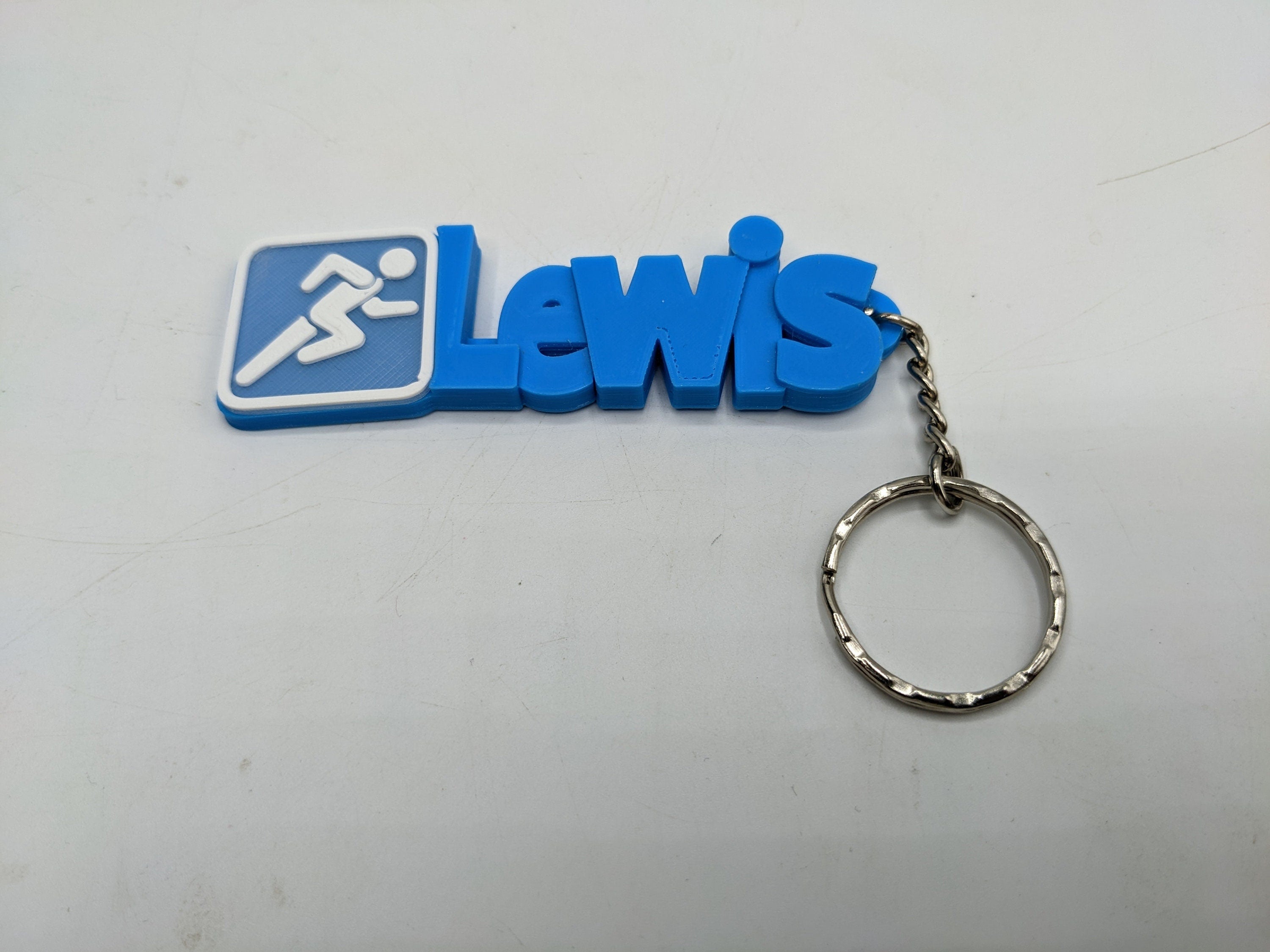 Personalised Running Bag Chunky Name Keyring / Running Bag Tag / Gift for a Runner / Running Keyring Gift / Running Gift / Runners Bag Tag