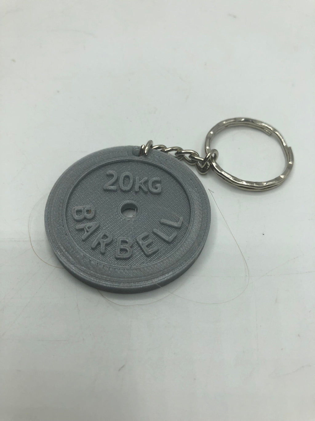 Weight Lifting Plate Keyring / Bag Tag in the shape of 20kg Barbell Weight Plate / Gift for Bodybuilders / Weight Lifter / Gym keyring