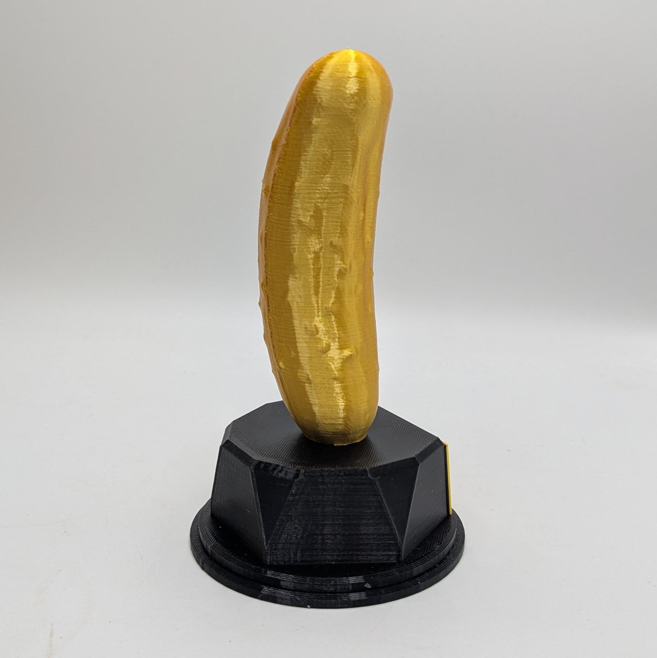 Personalised Gherkin Trophy, Custom Trophy Gift, Gherkin Lover Trophy, Gherkin Award Gift, Pickle Award Trophy, Gherkin Shaped Gift, Gherkin