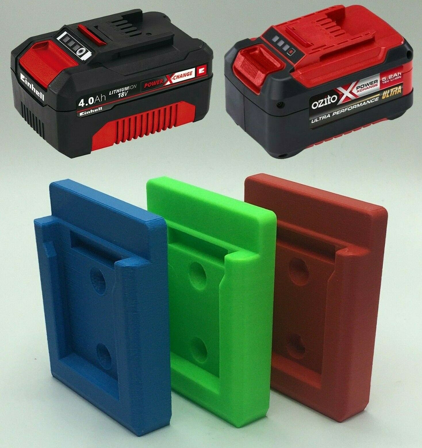 Einhell Battery Mount / Ozito 18v Battery Wall Mount - Shed, Van or Workshop (Qty:1) / Wall Mount Einhell