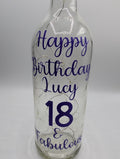 Personalised Light up Bottle, Milestone Birthday, 18th Birthday, 21st Birthday, 30th Birthday, 40th Birthday, 50th Birthday, Gift For Her