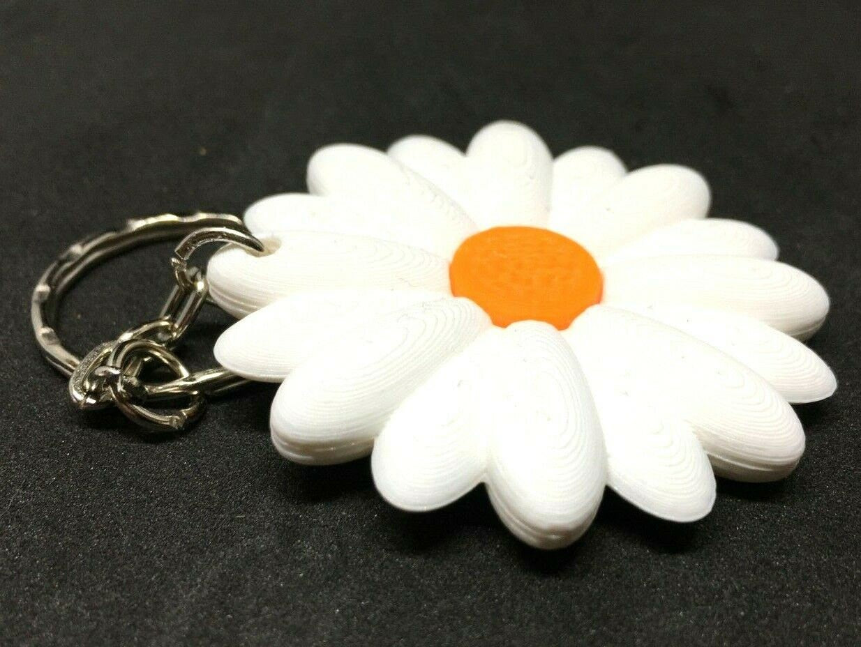 Daisy Flower 3D Keyring / Bag Charm / Floral Design Key Chain / Daisy Keyring / Daisy Bag Tag / Daisy Bag Charm / Flower Bag Tag / Flower