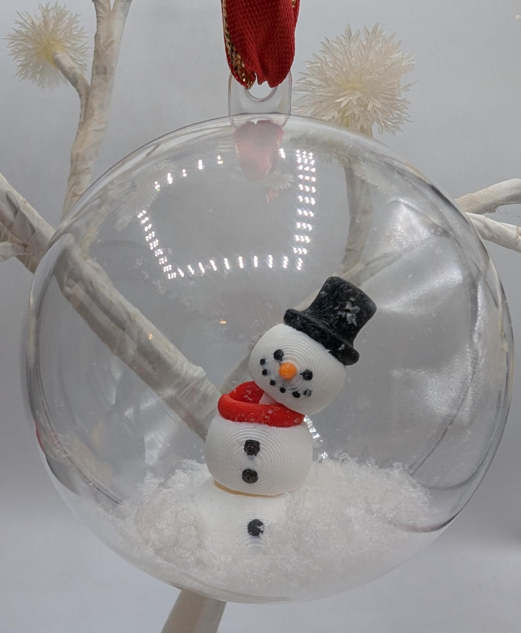 Personalised Snowman Bauble, Snowman Christmas Keepsake, First Christmas Bauble, Memorial Bauble, Personalised Tree Decoration,Custom Bauble