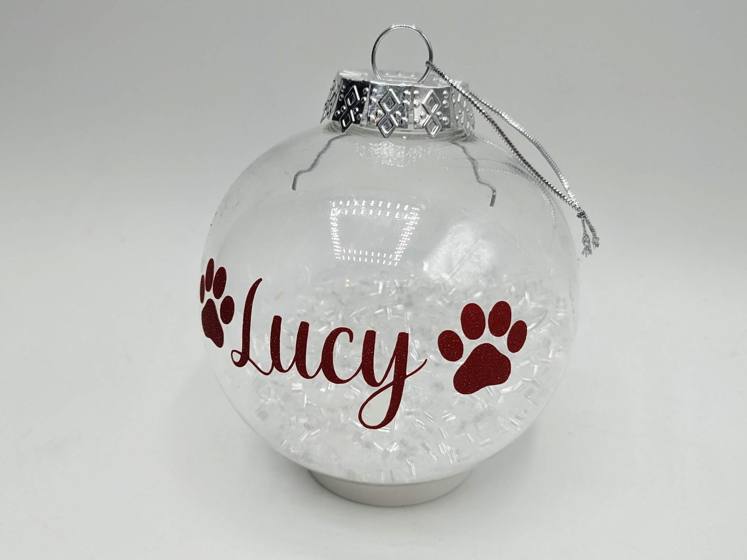 Personalised Pet Paw Bauble / Paw Print / Pet Memorial Bauble / Pet Personalised Decoration / Dog Bauble / Personalised Christmas Gift / Cat