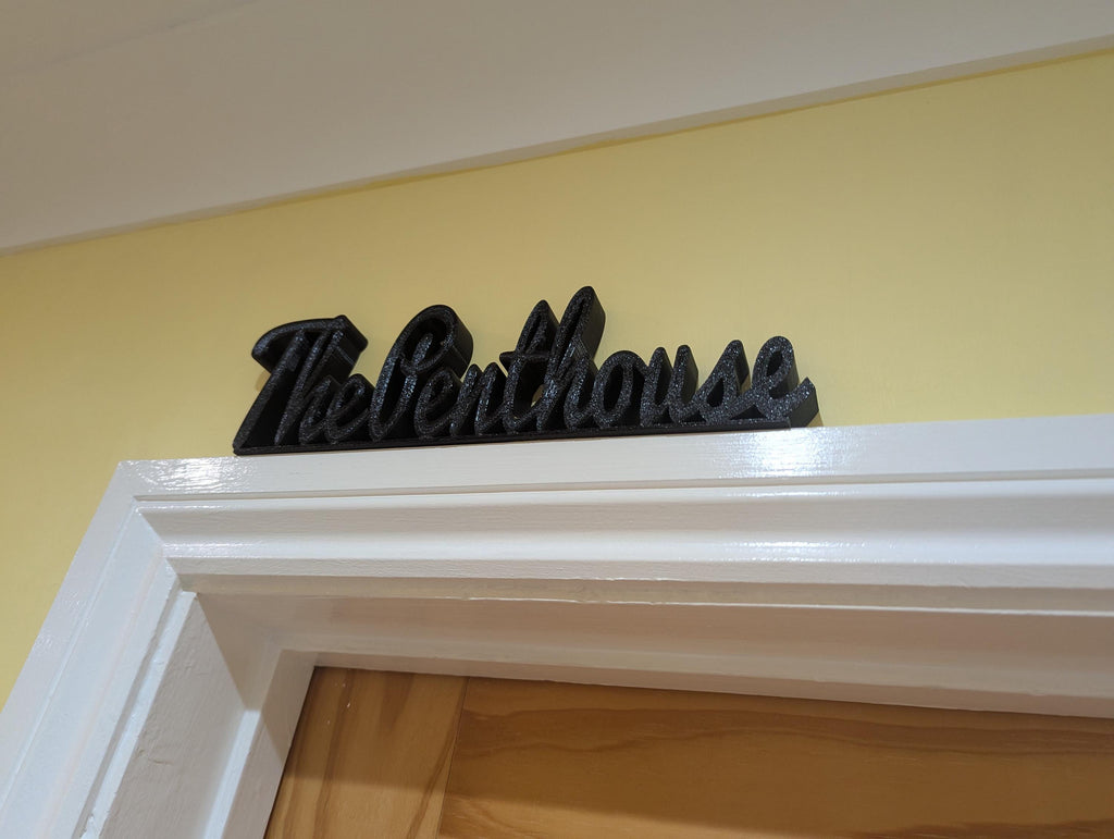 The Penthouse Door Sign, Plaque for Bedroom, Custom Door Sign, Door Topper, The Penthouse Sign, Above Door Sign, The Penthouse Above Door