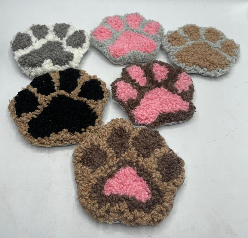 Dog Paw Print Coaster / Mug Rug / Mother's Day Gift / Handmade Mug Rug Coaster / Paw Print Coaster / Drink Coaster / Drink Coaster / Dog