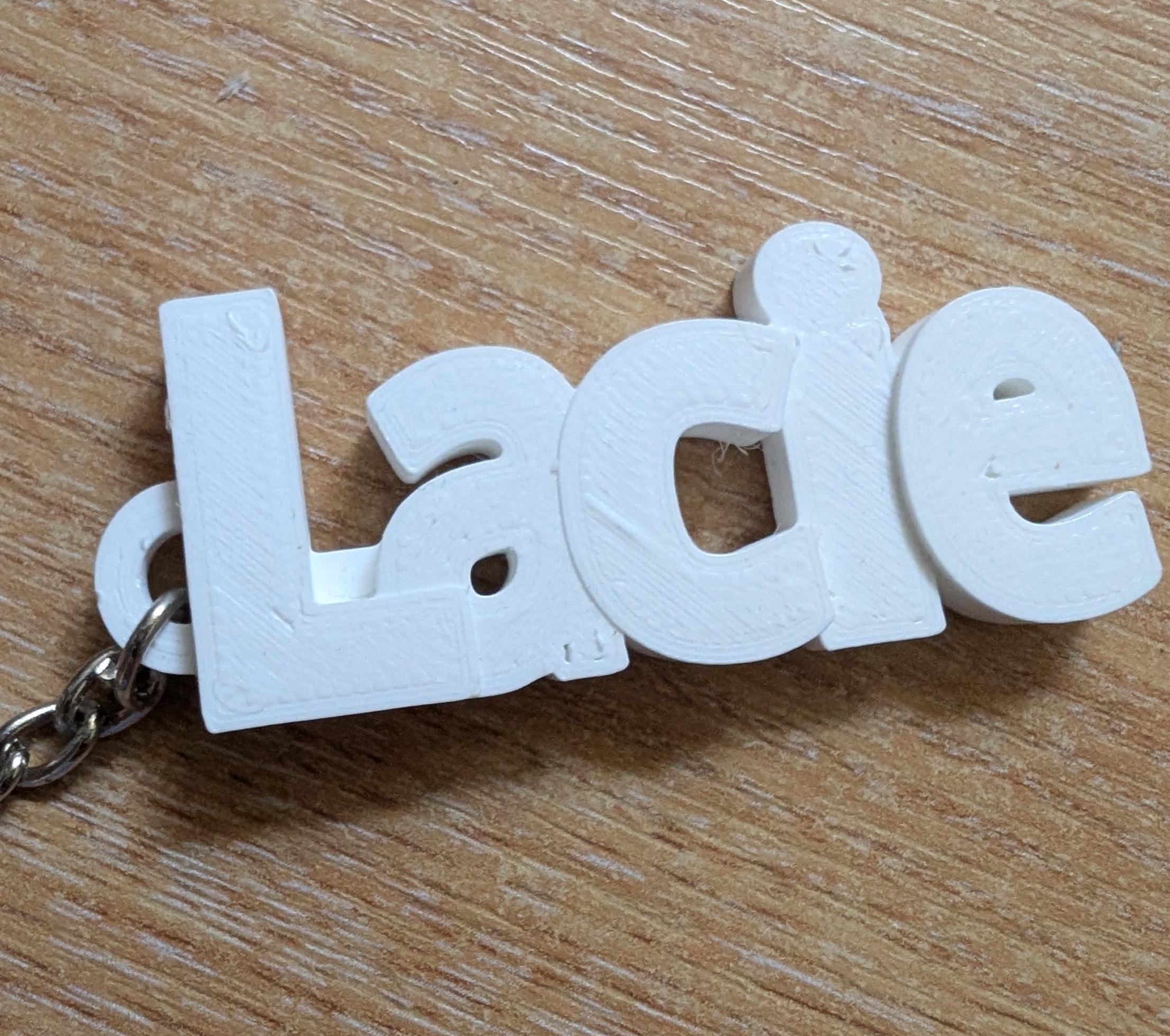 Back to School Keyring, Personalised Keyring, Party Bag Filler, Under 5 Pound Gift, Personalized Keychain, Small Personalised Gift, 3D Name