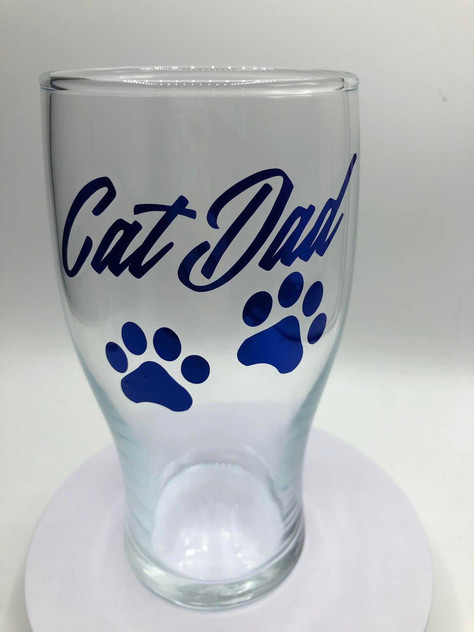 Cat Dad Pint Glass, Fathers Day Gift, Christmas Gift, Cat Dad Gift, Cat Dad Glass, Personalised Cat Gift, Cat Dad Lover Gift, Cat Owner Gift