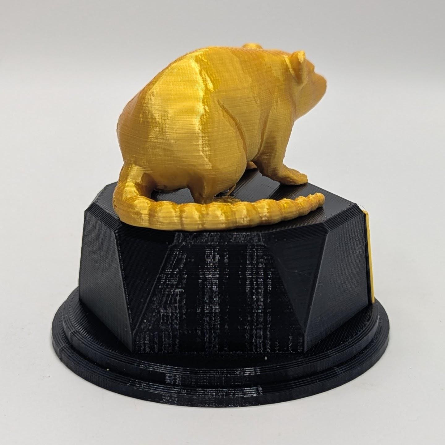 Personalised Rat Trophy, Dirty Rat Trophy, Biggest Rat Award, Custom Trophy, Rat Lover Gift, Funny Trophy, Office Rat Trophy, Rat Owner Gift