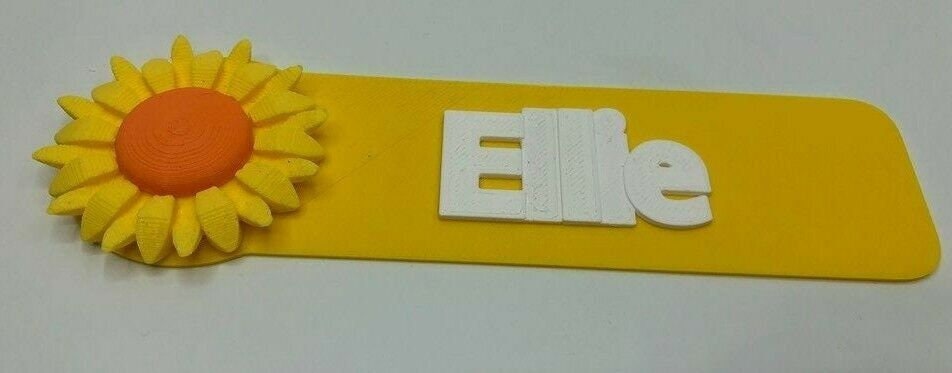 Personalised Sunflower Bookmark, Sunflower Bookmark, Flower Bookmark, Gift for Flower Lover, Flower Party Bag Filler, Sunflower Birthday