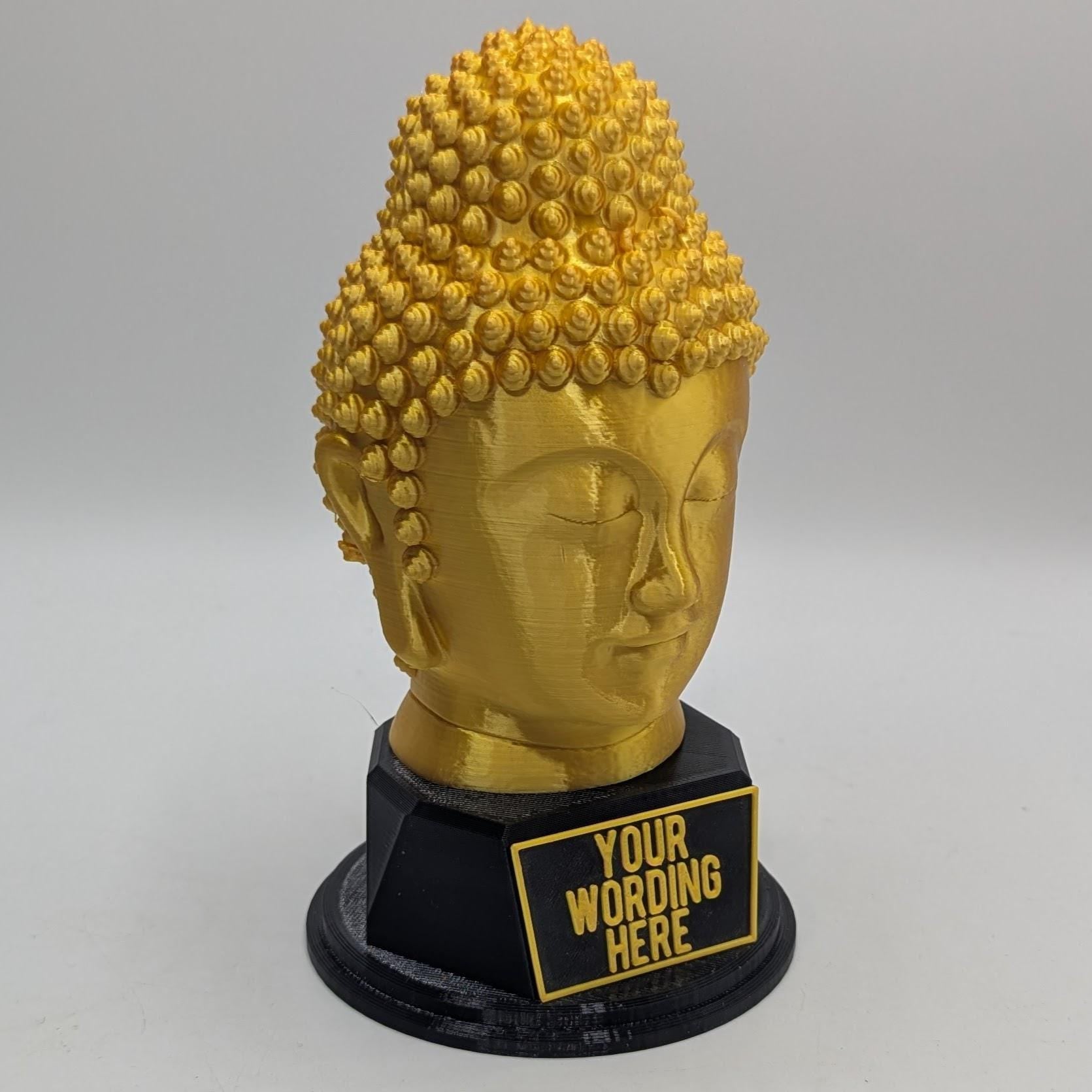 Personalised Buddha Trophy, Buddha Shape Gift, Buddha Award Gift, Buddha Lover Gift, Custom Award, Buddha Keepsake Gift, Custom Trophy Award