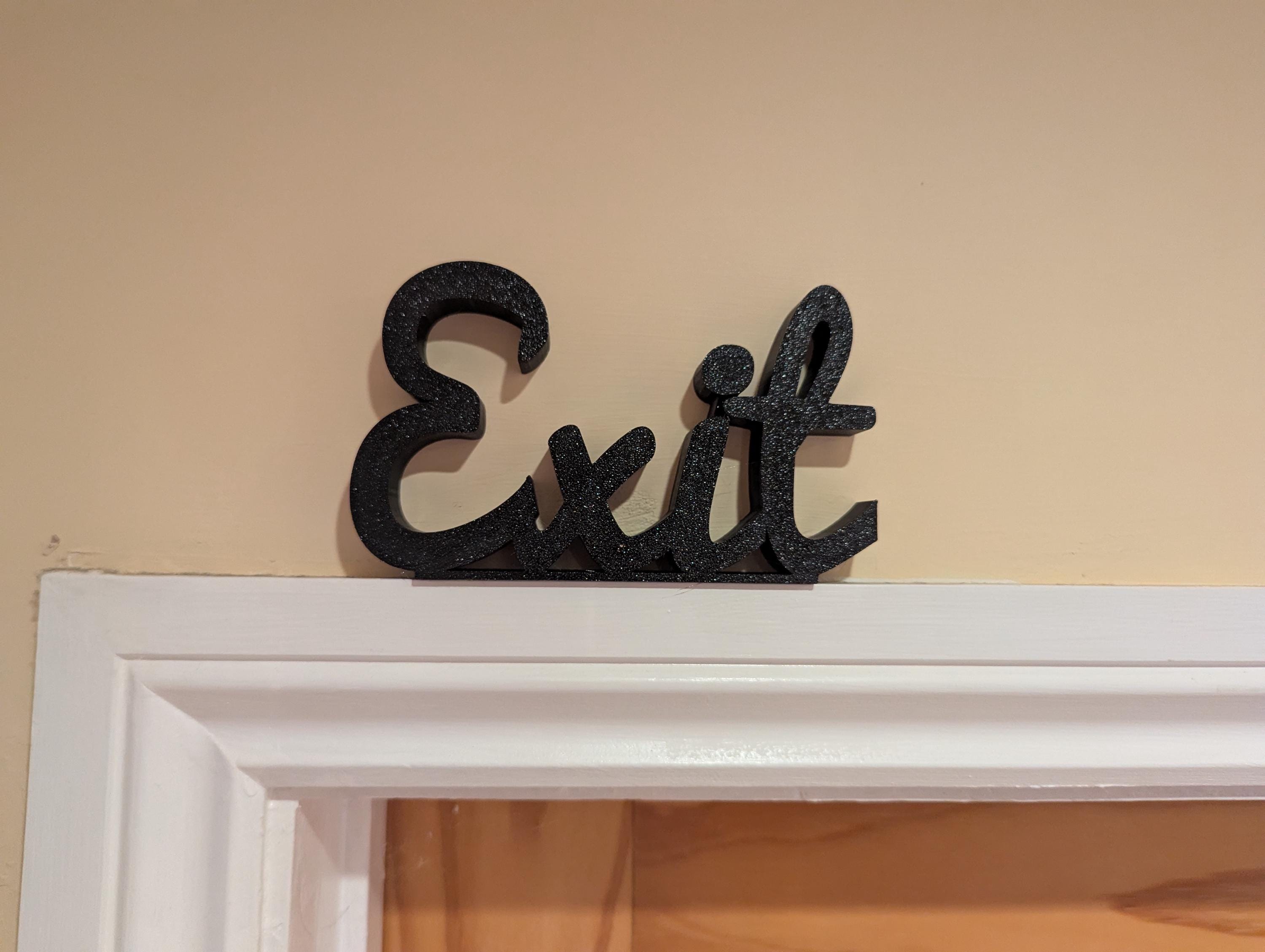 Exit Door Sign, Exit Door Sign, Door Topper, Custom Door Sign, Goodbye Wall Sign, Above Door Sign, Quirky Door Sign, Leave Sign, Shelf