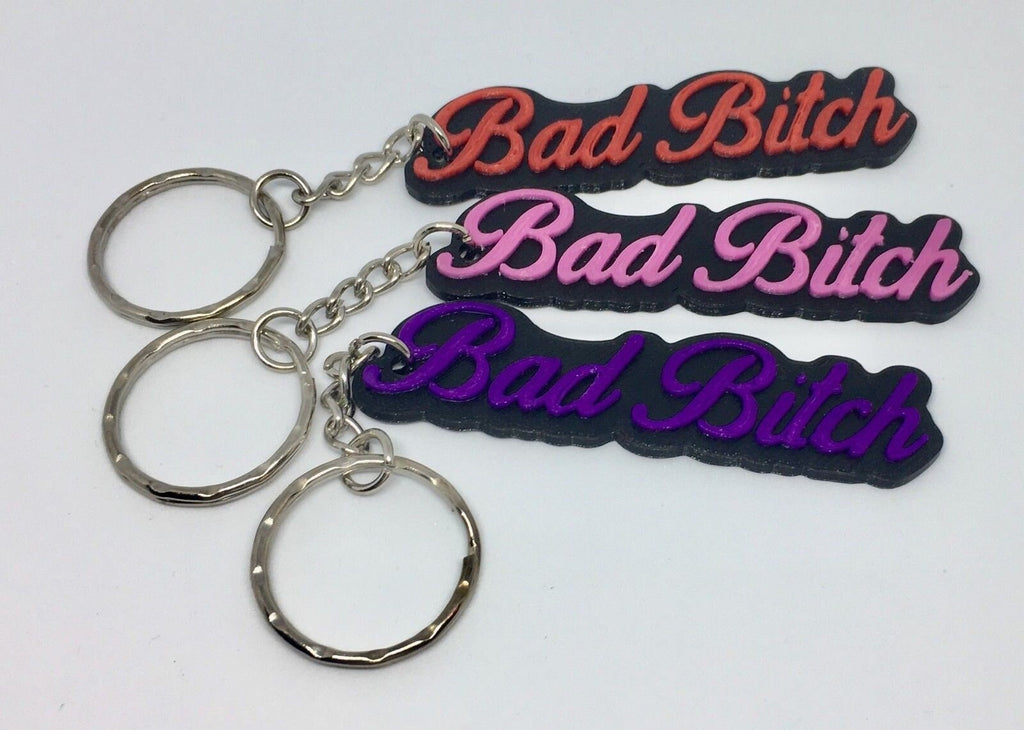 Bad Bitch Keyring / Funny Keyring / Sassy Keyring / Hen Party bag Gift / Novelty Bad Bitch Keyring / Stocking Filler Gift / Bitch Keyring