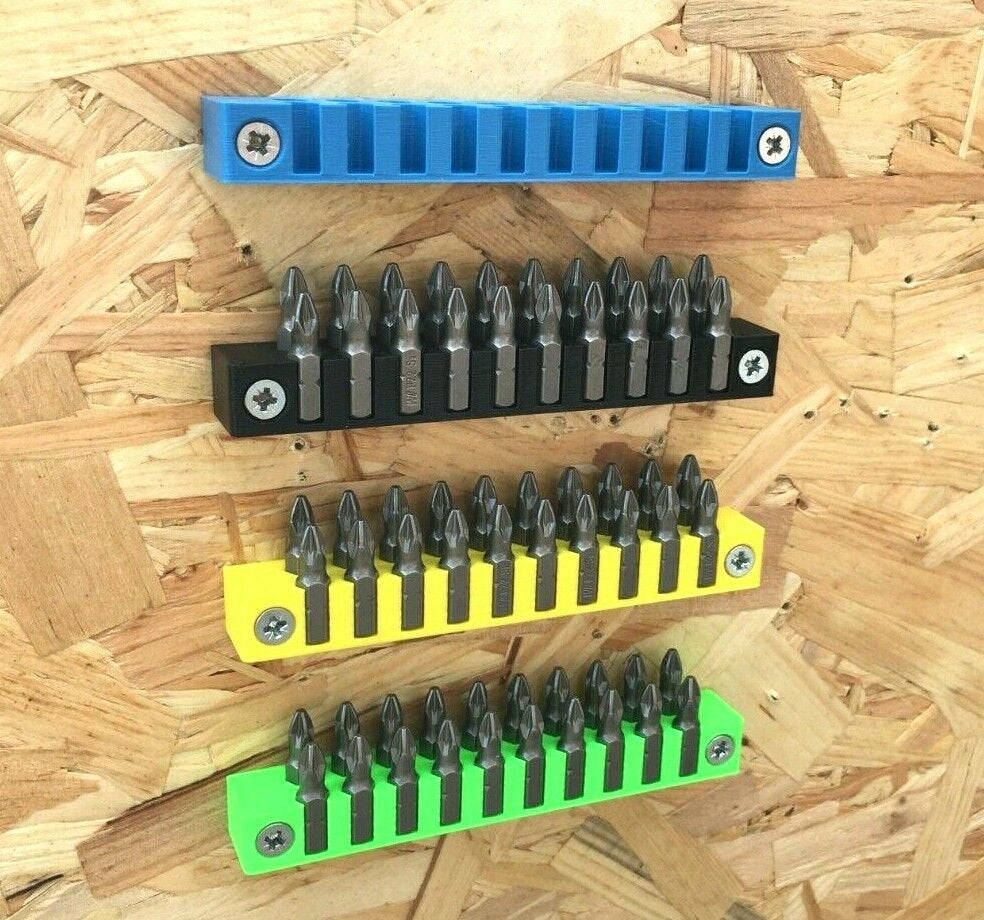 1/4" Hex Shank Screwdriver Bit Holder Storage / 1/4" Hex Bit Holder / Shed Van Workshop -20 bit holder / Hex Screwdriver Bit Storage / Hex