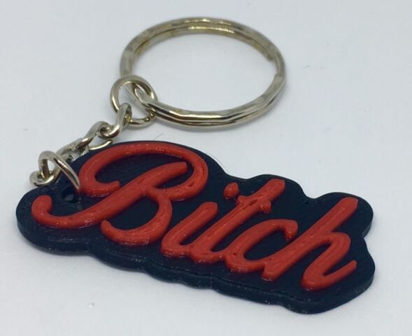 Bitch Keyring / Swear Words / Funny Joke Gift / Hen Party Bag Filler / Novelty Bitch Keyring / Bitch Keychain / Bitch Bag Tag / Friend Gift