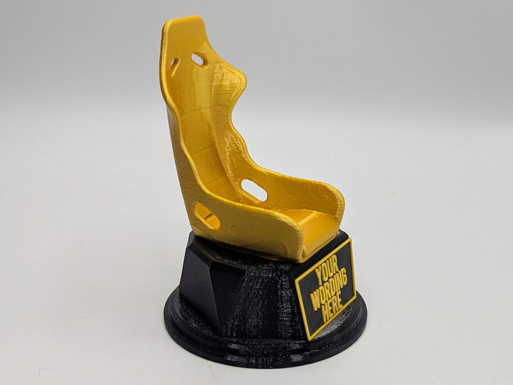 Personalised Racing Seat Trophy, Racing Award Trophy, Gift for Car Racer, Custom Trophy Gift, Stock Car Trophy, Racing Driver Trophy, Car
