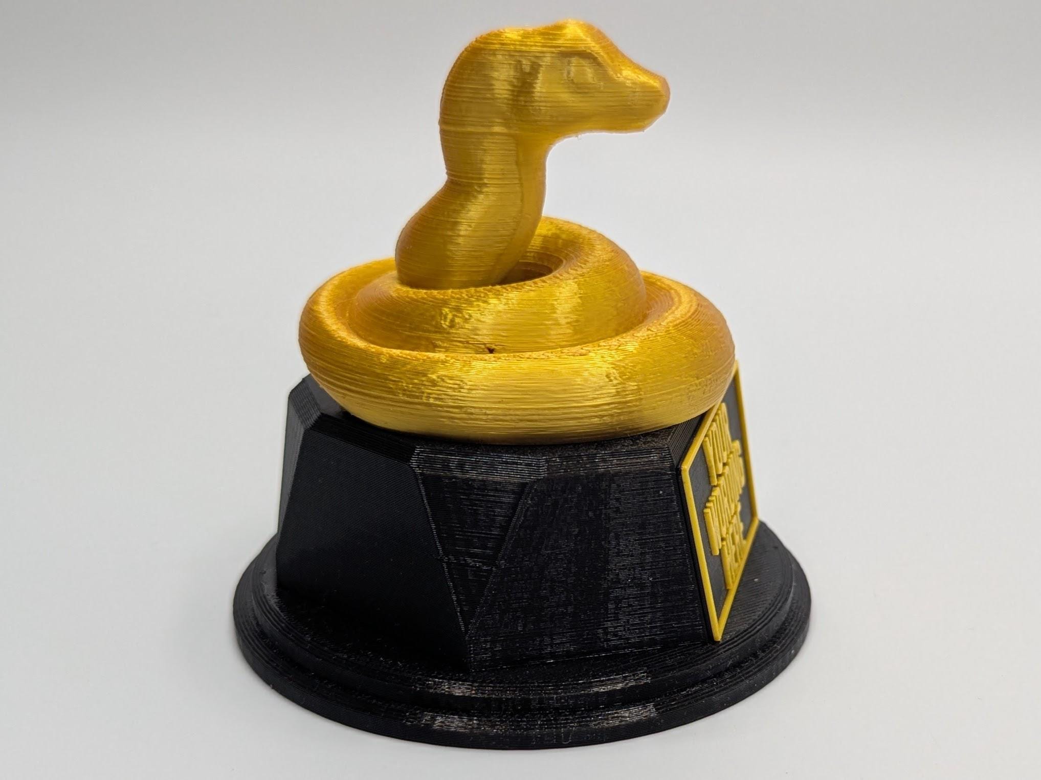 Personalised Snake Trophy, Snake Lover Trophy, Snakiest Award Trophy, Snake Trophy, Snake Owner Gift, Serpent Award Trophy, Dirty Snake Gift