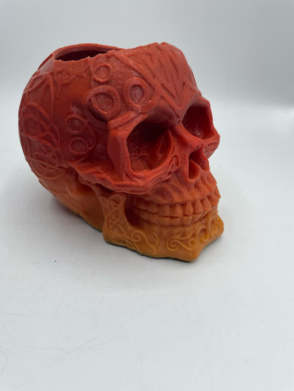 Celtic Skull Pen Pot, Skull Desk Tidy, Skull Storage Pot, Celtic Skull Desk, Gothic Pen Pot, Skull Gift, Skull Office Desk Tidy, Halloween