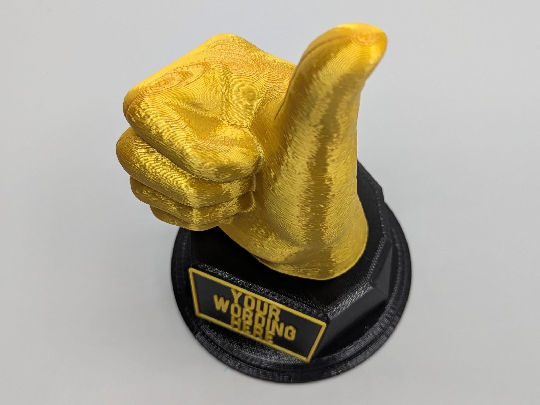 Personalised Thumb Up Trophy, Okay Trophy, Thumb Up Award, Custom Thumb Trophy, Thumbs Up Gift, Well Done Trophy, Office Trophy, Great Award