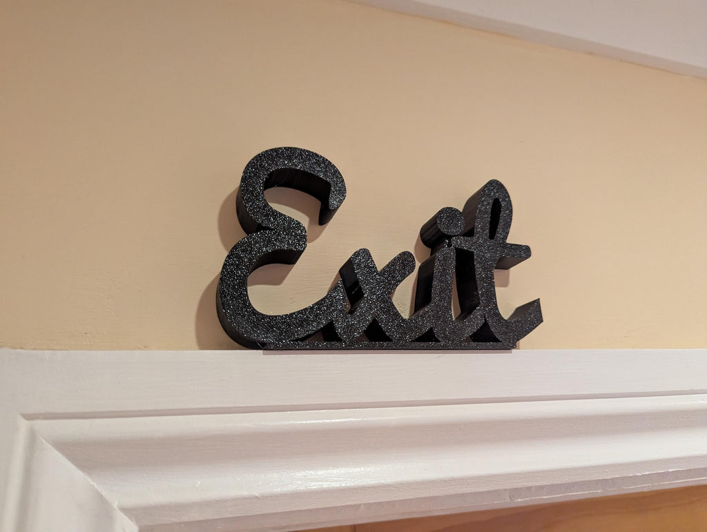 Exit Door Sign, Exit Door Sign, Door Topper, Custom Door Sign, Goodbye Wall Sign, Above Door Sign, Quirky Door Sign, Leave Sign, Shelf