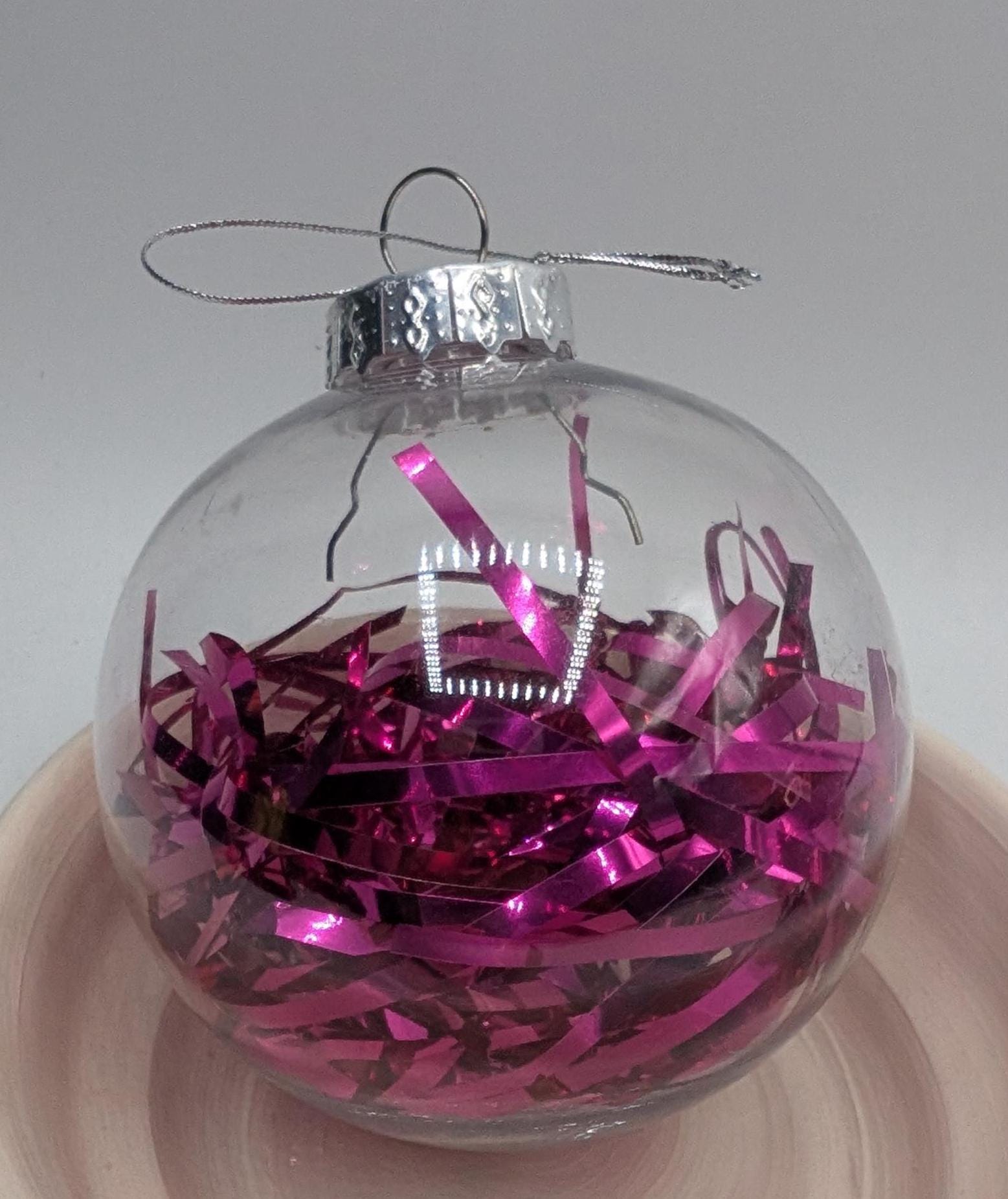 Personalised Tinsel Bauble, First Christmas, Custom Bauble, Memorial Bauble, Tree Custom Decoration, Personalised Christmas Ornament Gift