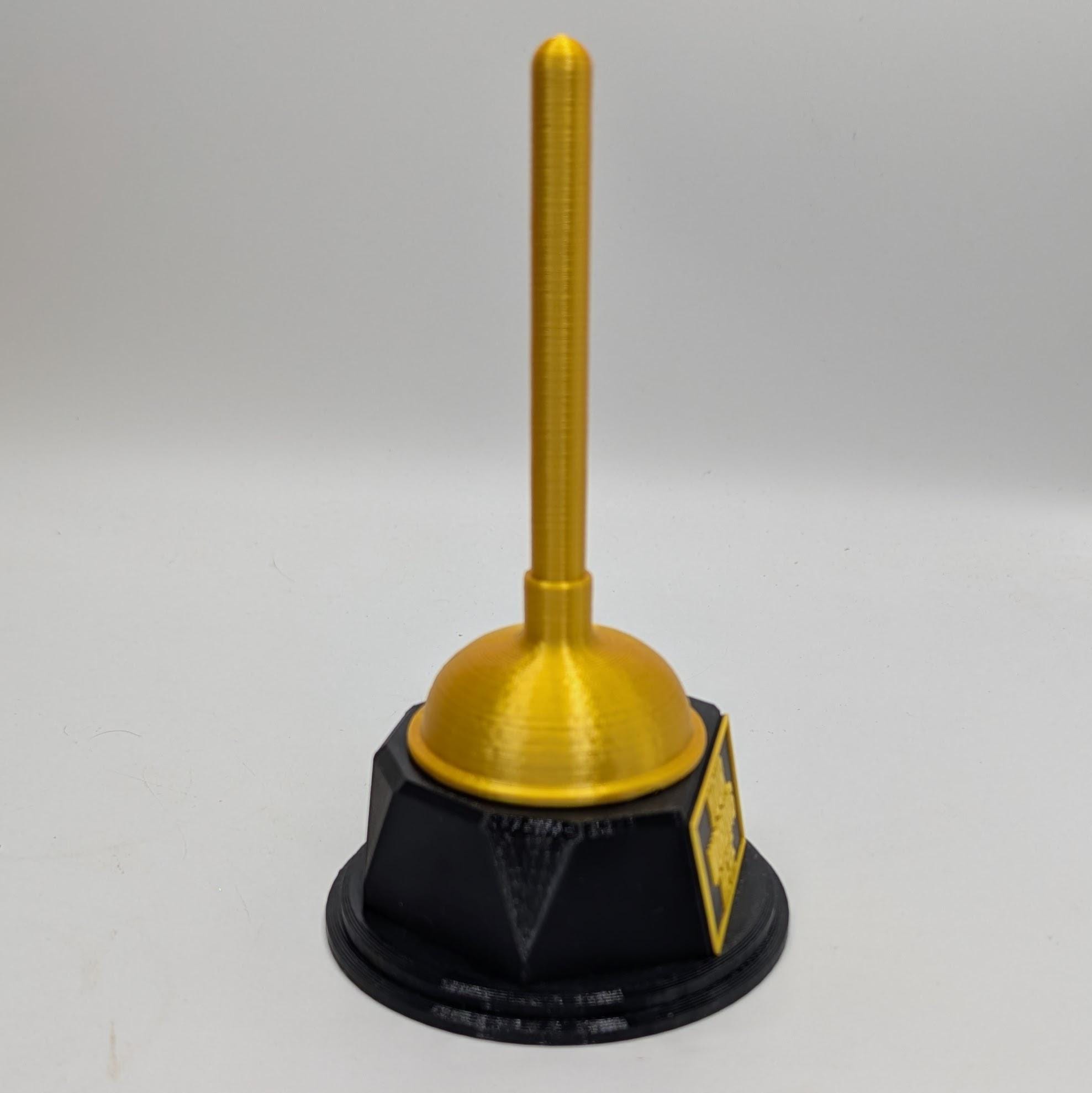 Personalised Plunger Trophy, Custom Trophy Gift, Builder Trophy Gift, Plumber Trophy Gift, Best Plumber Award, DIY Trophy Gift, Custom Award