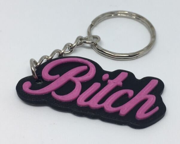 Bitch Keyring / Swear Words / Funny Joke Gift / Hen Party Bag Filler / Novelty Bitch Keyring / Bitch Keychain / Bitch Bag Tag / Friend Gift
