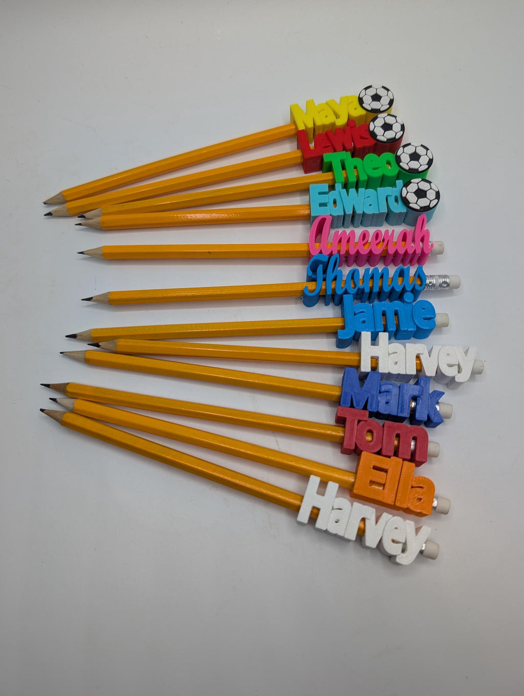 Pencil Toppers With Pencil, Party Bag Filler, Gift for Office Staff, Under 5 Pounds Gift, Ready to Post Immediately, Named Pencil Topper