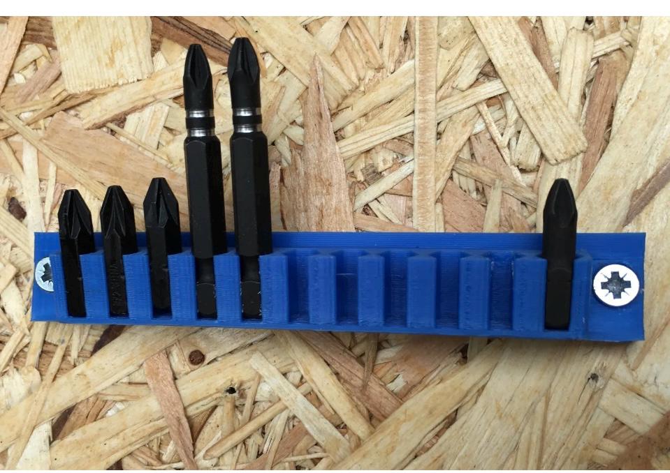Angled 1/4" Hex Shank Screwdriver Bit Holder Storage / Shed, Van or Workshop Hex Bit Storage / Hex Bit Holder / 1/4" Hex Bit Holder / Hex