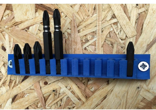 Angled 1/4" Hex Shank Screwdriver Bit Holder Storage / Shed, Van or Workshop Hex Bit Storage / Hex Bit Holder / 1/4" Hex Bit Holder / Hex