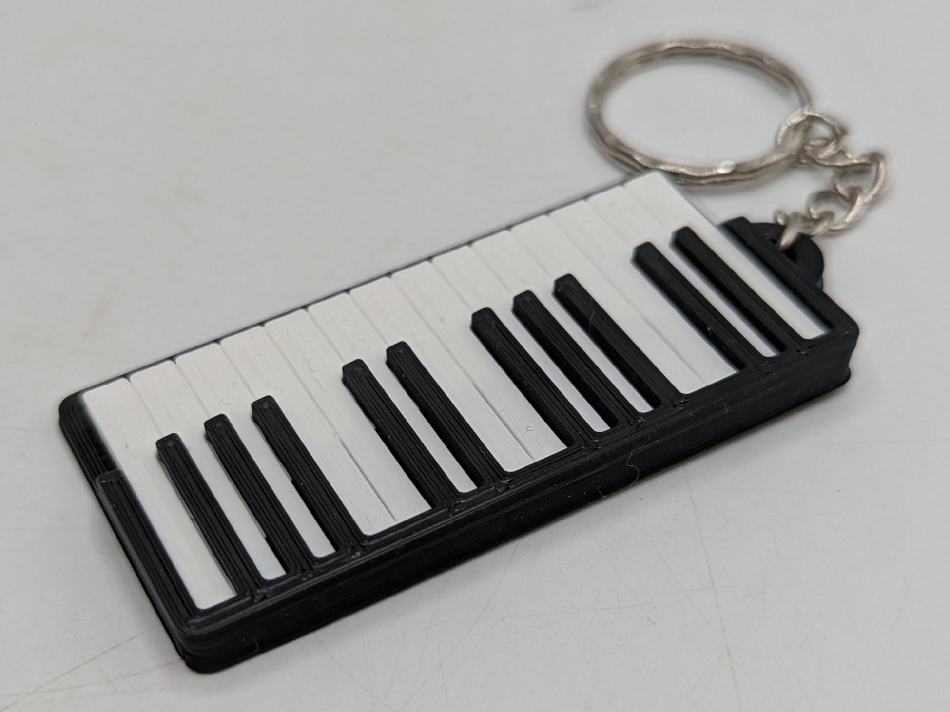 Piano Keyring, Keyboard Keyring, Piano Shape Gift, Piano Player Gift, Music Teacher Gift, Musician Keyring, Pianist Gift, Piano Lover Gift