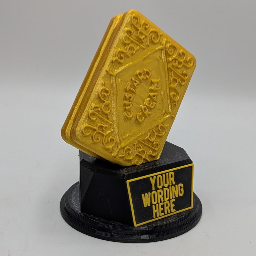 Personalised Custard Cream Trophy, Biscuit Fun Trophy, Custard Cream Lover Gift, Custard Cream Award,  Biscuit Lover Gift, Custom Trophy