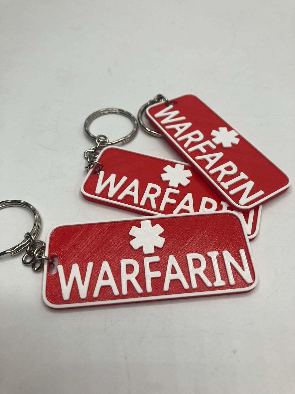Warfarin Keyring / Warfarin Medical Alert Key Chain / Medical Alert Keyring / Medical Alert Warfarin / Warfarin Alert / Medical ID Keyring